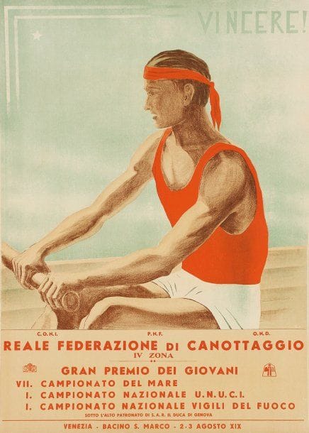 ANONYME
Vincere ! Reale Federazione di Cannofagio, 1919. Garabellin-Venizia. Entoilée. Bon état. 99 x 69 cm.