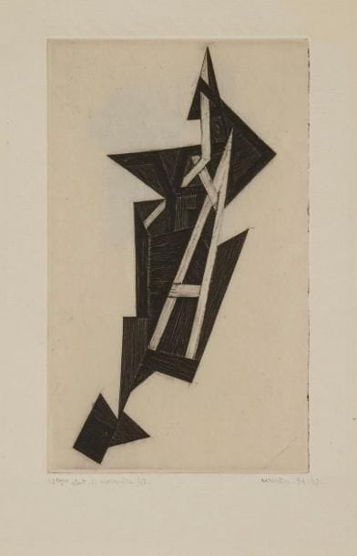 Pierre Courtin (1921-2012)
11 novembre 1948. Burin. 90 x 158. Putman 52. Très belle épreuve sur vergé mince crème, annotée au crayon « 1er état 11 novembre 1948 », signée et numérotée. Petits restes de papier gommé aux bords du feuillet au verso. Toutes marges. Tirage à 40 épreuves. 