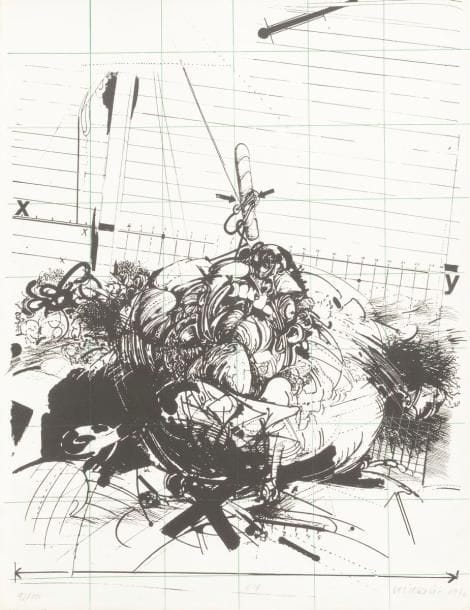 Vladimir Veli?kovi? (né en 1935)
X-Y. 1970. Lithographie. 535 x 695. Impression en couleurs. Très belle épreuve sur vélin, numérotée, titrée, signée et datée au crayon. Toutes marges. 