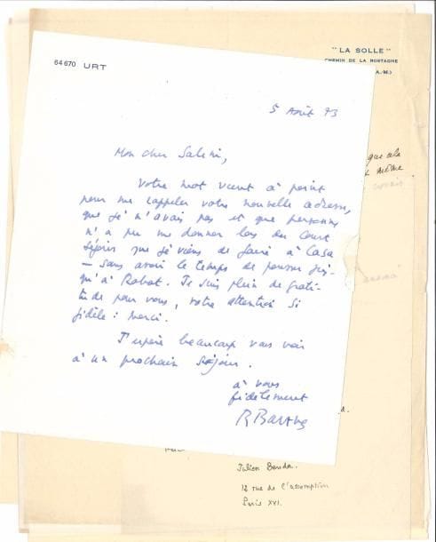 Littérature. 62 lettres ou pièces, la plupart LA.S. ; XXe siècle.
   Louis Artus, Octave Aubry (2), Roland Barthes, Julien Benda, Louis Bertrand, André Billy (3), abbé Henri Brémond (2), Jean Cassou, Jacques Chardonne, Fernand Crommelynck, Michel Deguy, Maurice Donnay, Roland Dorgelès (3), René Doumic, Georges Duhamel (3), Jean Dutourd (2), Pierre Emmanuel, Édouard Estaunié, Claude Farrère (belle photo), André de Fouquières, Henri Gouhier (plus discours académique dédicacé), Fernand Gregh (2), Sacha Guitry (plus photo), Daniel Halévy, Edmond Jaloux (ms d’une lettre ouverte à Julien Ochsé !), Maurice Magre (plus tapuscrit signé, Les Bons et les mauvais), Gabriel Marcel, Louis Martin-Chauffier, Louis Massignon, Henri Massis (3, et photo), Thierry Maulnier, Christian Melchior-Bonnet (5), Thyde Monnier (longue lettre à Frédéric Lefèvre), Vincent Muselli (2), Jules Romains (2), J.H. Rosny aîné, Robert Sabatier (2), Jules Supervielle, Laurent Tailhade (2).