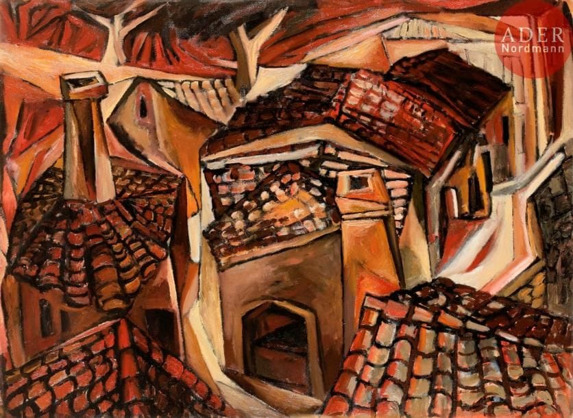 Georges-Henri PESCADÈRE (1915-2003)

Les Toits, 1960
Huile sur toile.
Monogrammée et datée au dos.
73 x 100 cm