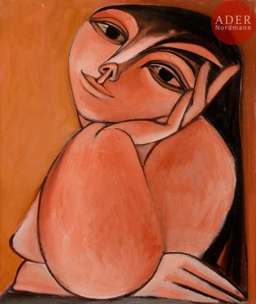 Georges-Henri PESCADÈRE (1915-2003)

Femme nue accoudée, 1975-1976
Huile sur toile.
Monogrammée et datée au dos.
55 x 46 cm