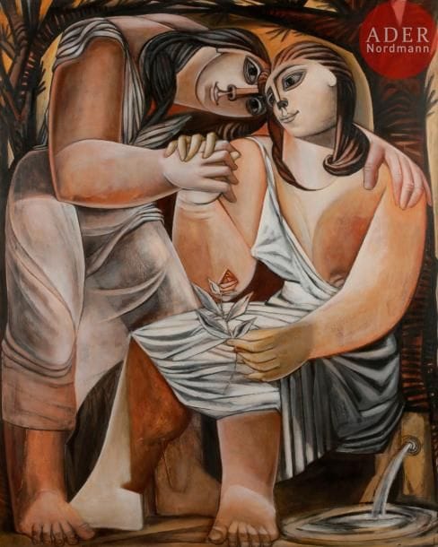 Georges-Henri PESCADÈRE (1915-2003)

Les Deux amies, 1977
Huile sur panneau.
Non signée.
Datée au dos.
161 x 130 cm