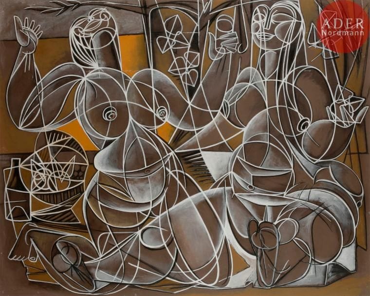 Georges-Henri PESCADÈRE (1915-2003)

La Joie, 1978
Huile sur panneau.
Monogrammée, datée et titrée au dos.
130 x 162 cm