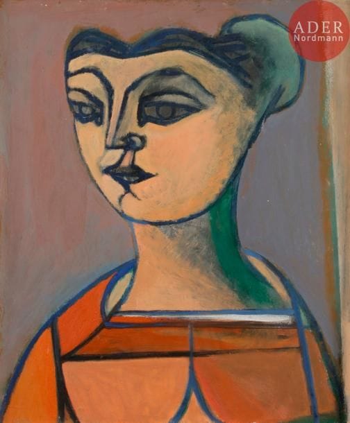 Georges-Henri PESCADÈRE (1915-2003)

Femme au chignon, 1979
Huile sur panneau.
Monogrammée et datée au dos.
55 x 46 cm