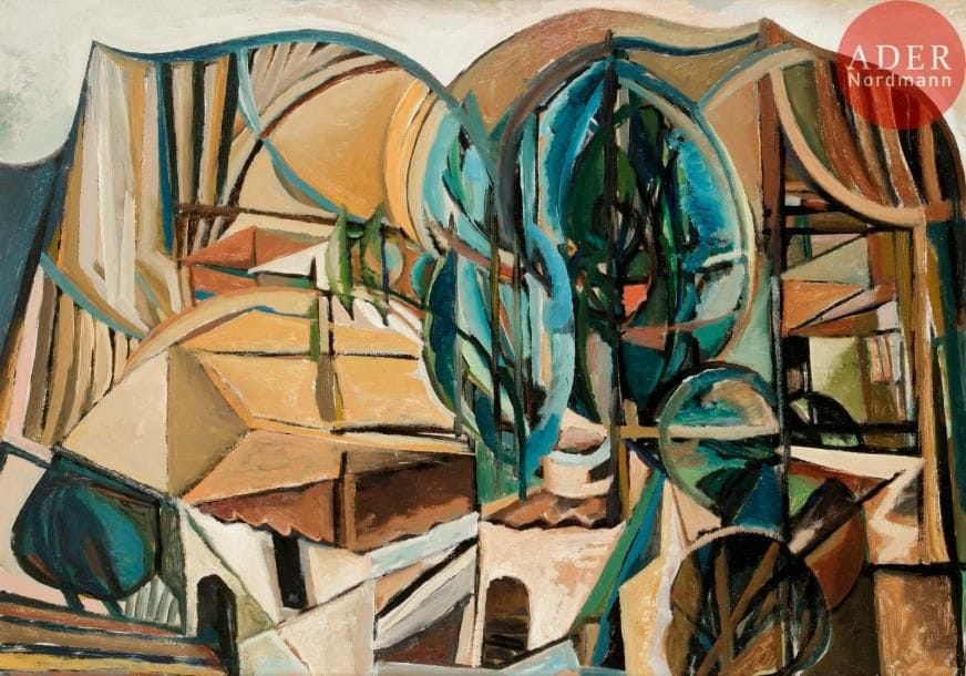 Georges-Henri PESCADÈRE (1915-2003)

Paysage IV, 1980
Huile sur panneau.
Monogrammée, datée et titrée au dos.
65 x 92 cm