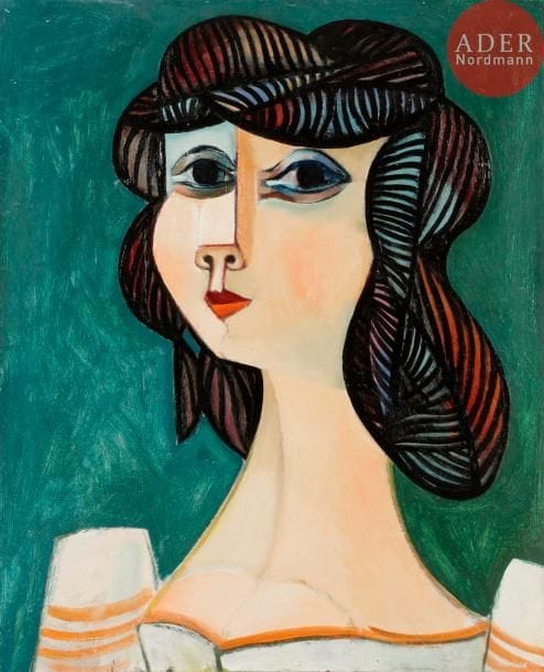 Georges-Henri PESCADÈRE (1915-2003)

La Boulangère, 1981-1985
Huile sur panneau.
Signée, datée et titrée au dos.
55 x 46 cm