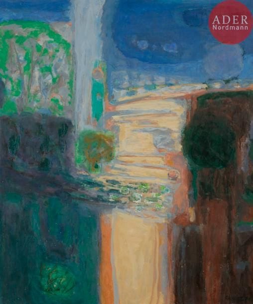 François Xavier FAGNIEZ (né en 1936)
Paysage, 1970
Huile sur toile.
Signée et datée en bas à droite.
65 x 54 cm