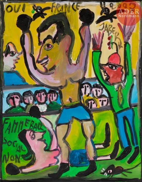 JABER (né en 1938)
Boxeur, 2007
Acrylique sur toile.
Signée et datée.
50 x 40 cm