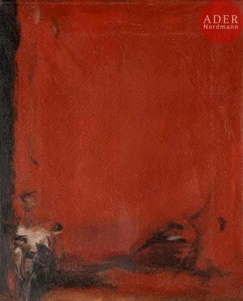 Jean LECOULTRE (1930-2007)
Personnage au pied d'un mur, 1962
Huile sur toile.
Datée au dos.
Signée, datée et titrée sur le châssis.
41 x 33 cm