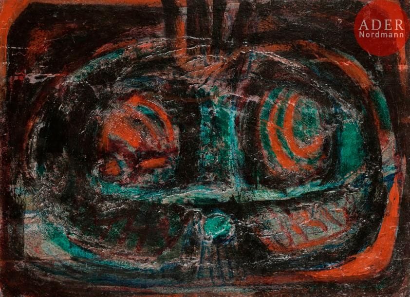 Nina NEGRI (1909-1981)
Composition
Huile sur carton.
Signée au dos.
33 x 46 cm