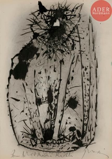 Mario PRASSINOS (1916-1985)
Le Chat
Encre et lavis.
Signée et dédicacée en pied.
32 x 24 cm