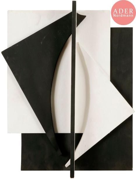 Ira BERNARDINI (née en 1938)
Atto- Astratto, 1999
Relief en bois peint
Signé, daté et titré au dos.
44 x 36 cm