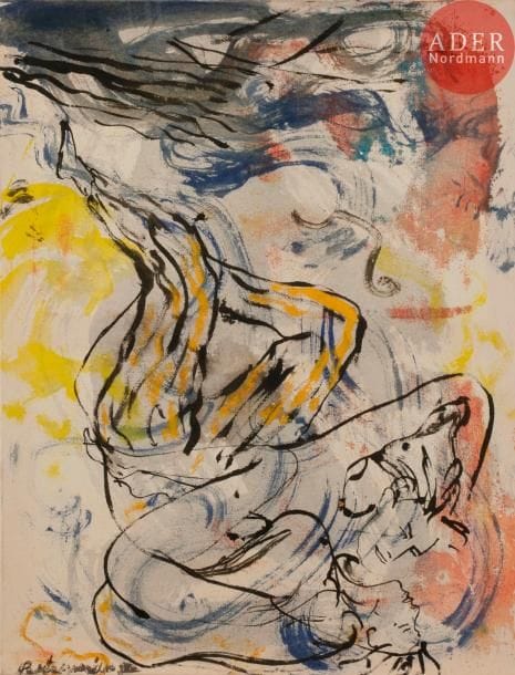 Laurent BETREMIEUX (né en 1959)
Composition
Huile sur toile.
Signée en bas à gauche.
65 x 50 cm