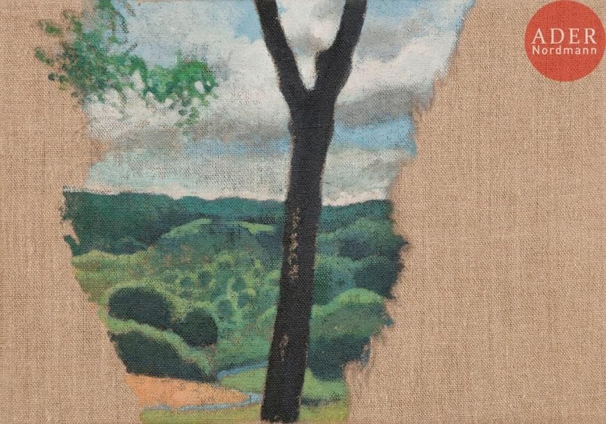 Henri CUECO (1929-2017)
La Petite peinture, 1999
Acrylique sur toile.
Signée sur la tranche.
19 x 27 cm
Provenance : 
Galerie Louis Carré, Paris (étiquette au dos).