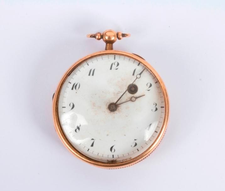 Montre gousset en or rose 18K (750 ‰). 
Poids brut : 72,4 g
(accidents)