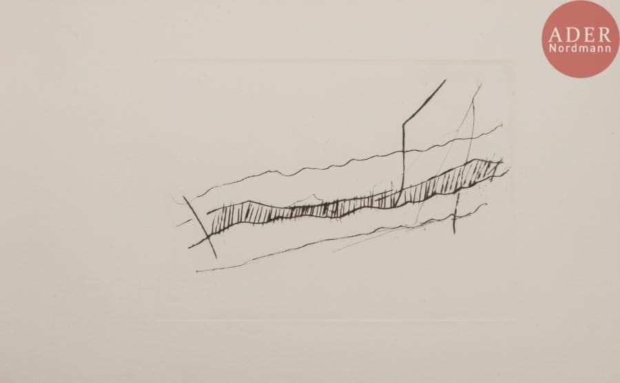 [TAL COAT] - BLANCHOT (Maurice) - BOUSQUET (Joë).
Joë Bousquet par M. Blanchot suivi d’un essai de J. Bousquet sur Maurice Blanchot.
Montpellier : Fata Morgana, [1987]. — In-8, 220 x 140 : 50 pp., (3 ff.), couverture imprimée. En feuilles, couverture rempliée.

Édition originale tirée à 1 000 exemplaires, de ces « deux textes essentiels, publiés en revue dans les années 1940, où chacun des deux auteurs analyse avec sa lucidité ce qui fait le génie de l’autre » (présentation de l’éditeur). Elle est illustrée de 3 compositions en noir de l’artiste peintre et graveur TAL COAT (1905-1985).
Un des 60 premiers exemplaires sur vélin pur fil d’Arches, enrichis d’une eau-forte originale à pleine page de Tal Coat.
Petites taches marginales sur la couverture.