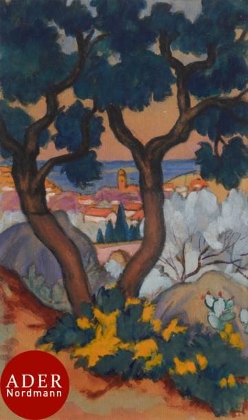 Augustin HANICOTTE (1870-1957)
Vue de Collioure
Aquarelle.
31,5 x 19 cm