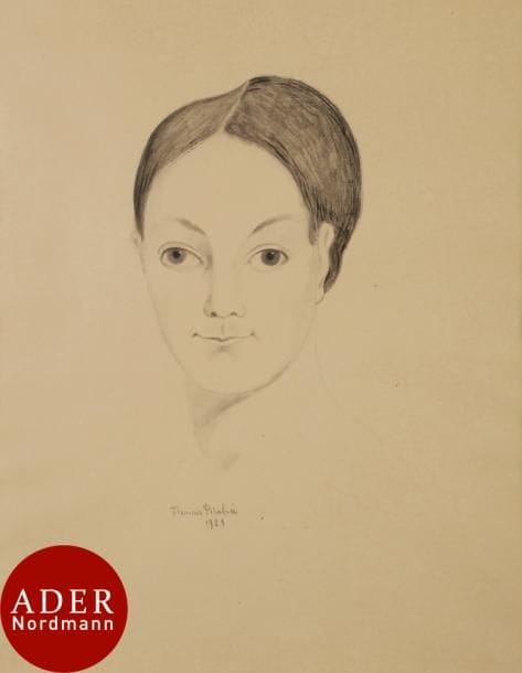 Francis PICABIA (1879-1953)
Portrait de femme, 1951
Encre et crayon noir.
Signé et daté en pied.
58 x 45 cm

Une attestation d’inclusion au catalogue raisonné de l’œuvre de Francis Picabia en date du 13 novembre 2006 sera remise à l’acquéreur.