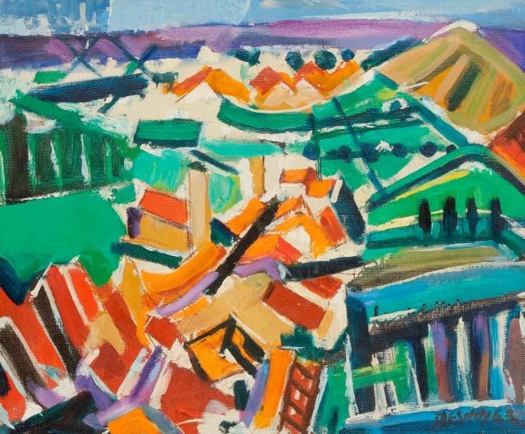 François DESNOYER (1894-1972)
Paysage des Corbières
Huile sur toile.
Signée en bas à droite.
38 x 46 cm

Cette œuvre sera incluse dans le Catalogue Raisonné actuellement en préparation par Monsieur Jean-Pierre Joubert
.
