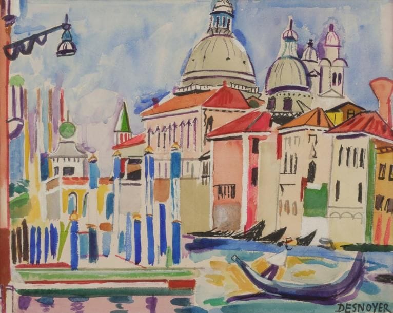 François DESNOYER (1894-1972)
Venise
Aquarelle.
Signée en bas à droite.
36 x 46 cm

Cette œuvre sera incluse dans le Catalogue Raisonné actuellement en préparation par Monsieur Jean-Pierre Joubert.