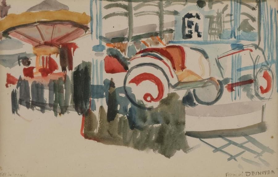 François DESNOYER (1894-1972)
Fête du Trône
Aquarelle.
Signée en bas à droite.
Titrée en bas à gauche.
15 x 24 cm

Cette œuvre sera incluse dans le Catalogue Raisonné actuellement en préparation par Monsieur Jean-Pierre Joubert.