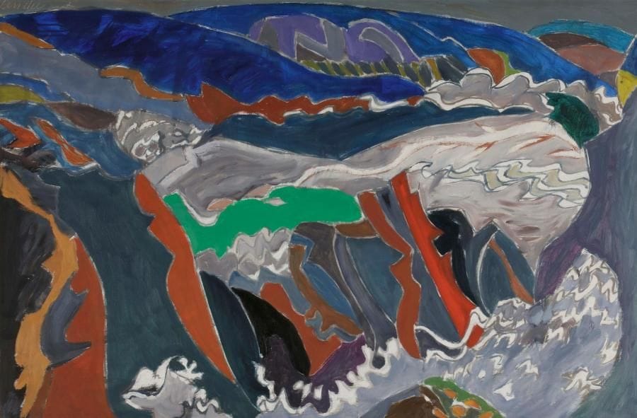 Henri LANDIER (né en 1935)
Les Grandes marées, 1997
Huile sur toile.
Signée en haut à gauche.
Signée, datée et titrée au dos sur le châssis.
60 x 92 cm