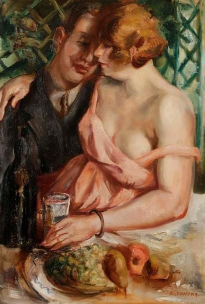 André FAVORY (1888-1937)
Au bordel d’Auvers
Huile sur toile.
Signée en bas à droite.
81 x 54 cm