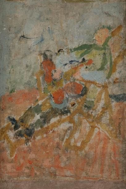 Jean Puni dit POUGNY (1892-1956)
Homme au fauteuil, 1936-1937
Huile sur toile montée sur panneau.
Porte le timbre de la signature au dos du montage.
22 x 15 cm

Bibliographie : 
Herman Berninger, Jean-Albert Cartier, Jean Pougny 1892-1956, Catalogue de l’œuvre, Tome 2 : Paris - Côte d’Azur, 1924-1956, Peintures, Tübingen, Éditions Ernst Wasmuth, 1992, référencé sous le numéro 484, numéro d’Archives: 575-89B, reproduit p. 139.
