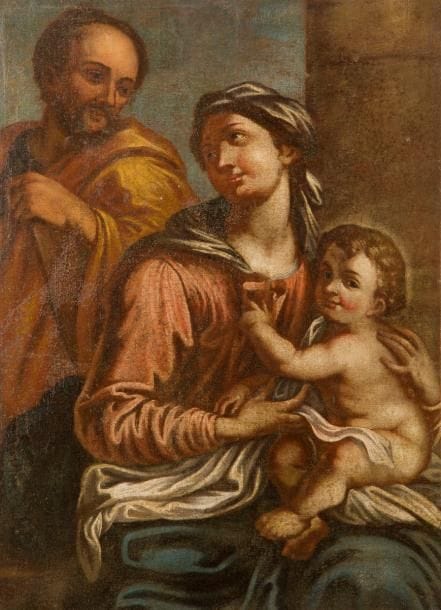 École ITALIENNE du XVIIe siècle
La sainte famille
Toile
72 x 54 cm
Sans cadre
