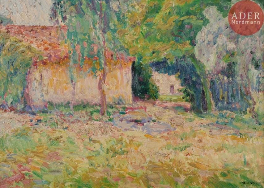 David Ossipovitch WIDHOPFF (1867 - 1933)
Ferme
Huile sur carton.
Signée en bas à droite.
36.5 x 51 cm

Давид Осипович ВИДГОФ (ВИДХОПФ) (1867 - 1933)
Деревенский дом
Картон, масло.
Подпись внизу справа.
36.5 х 51 см