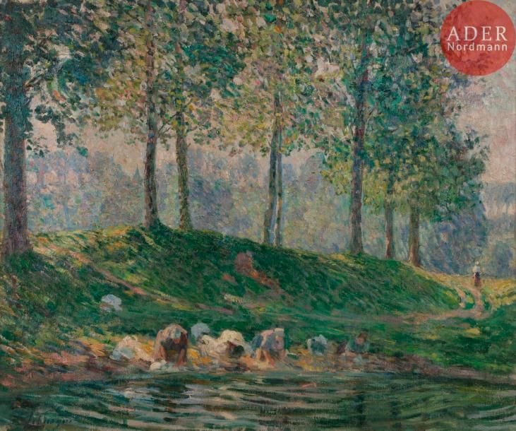 Henri LEBASQUE (1865-1937)
Les Lavandières
Huile sur toile.
Signée en bas à gauche.
54 x 65 cm

Provenance : 
- Galerie Marcel Bernheim, Paris (étiquette au dos).
- Collection particulière, Paris. 

L’œuvre sera incluse au Tome II du Catalogue Raisonné de Henri Lebasque en préparation par Madame Denise Bazetoux.
