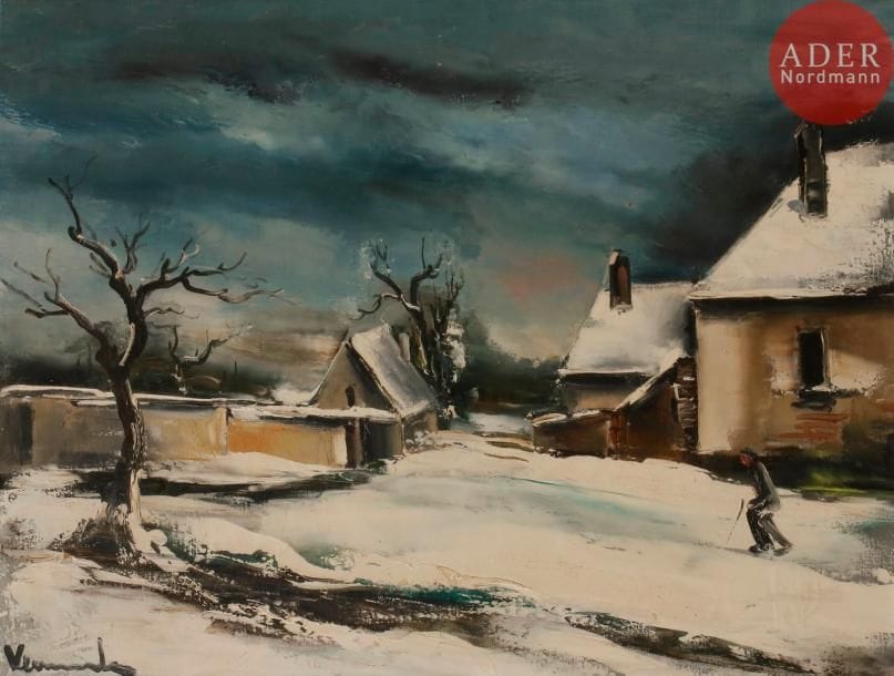 Maurice de VLAMINCK (1876-1958)
Neige ou Ferme sous la neige à Jaudrais 
Huile sur toile.
Signée en bas à gauche.
65 x 81 cm

Provenance :
- Hôtel Drouot, Paris, 5 mai 1937 (illustré en couverture).
- Diana, Paris.
- Collection particulière, Paris.

Exposition:
Maurice de Vlaminck, Galerie Bernheim-Jeune, Paris, 1928.

Bibliographie:
Vanderpyl, "Salon et expositions", Le Petit Parisien, 9 novembre 1928, p.2.

Cette œuvre sera incluse dans la Digital Database de Maurice de Vlaminck actuellement en préparation sous l’égide du Wildenstein Plattner Institute Inc