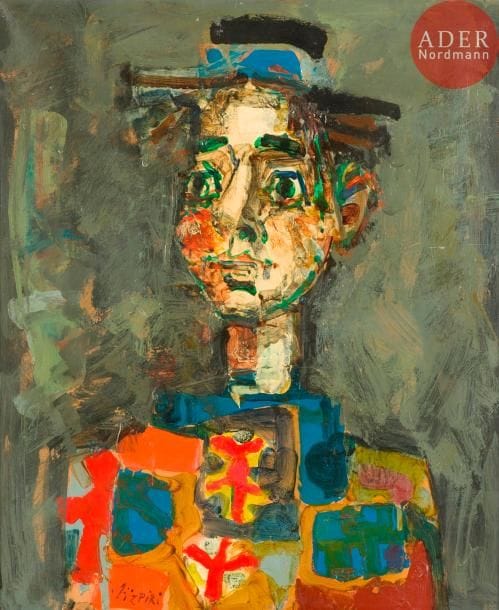 Paul AIZPIRI (1919-2016)
Homme au chapeau
Huile sur toile.
Signée en bas à gauche.
65 x 54 cm

Provenance :
Collection de Madame X, Paris 16e.