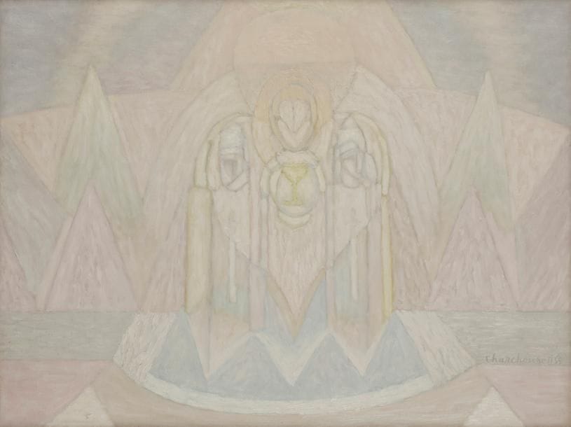 Serge CHARCHOUNE [russe] (1888-1975)

Mont Salvat Genant n°3, 1955
Huile sur toile.
Signée et datée en bas à droite.
Signée, datée et titrée au dos.
54?x?73?cm