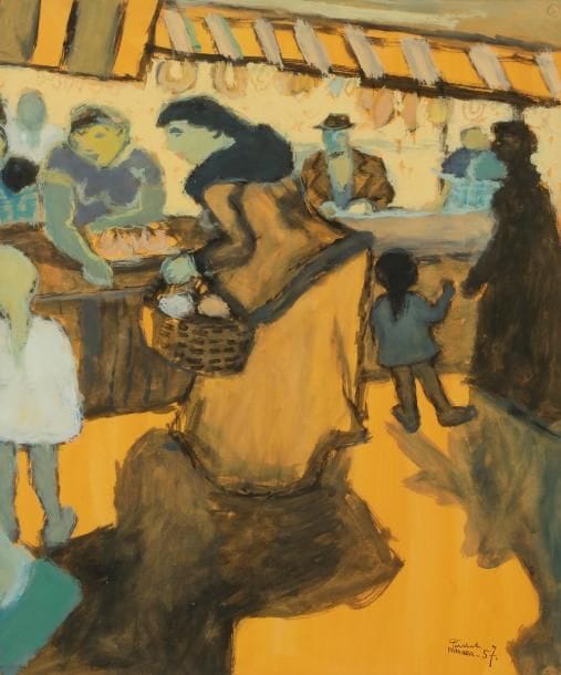 Fikret MOUALLA [turc] (1905-1968)

Scène de marché, 1957
Gouache.
Signée et datée en bas à droite.
50?x?41?cm

L’œuvre sera incluse dans le Catalogue Raisonné en préparation par Kerem Topuz et Marc Ottavi.