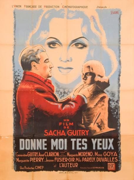 Pierre SEGOGNE (†?1958) Affiche pour le film Donne-moi tes yeux, 1943 Impr Bedos & Cie, Paris 159 x 118 cm (entoilée)
