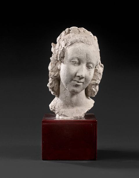 Jean Ousouf (1898-1996)
Tête de Coralie
Plâtre 
H : 26, 5 cm