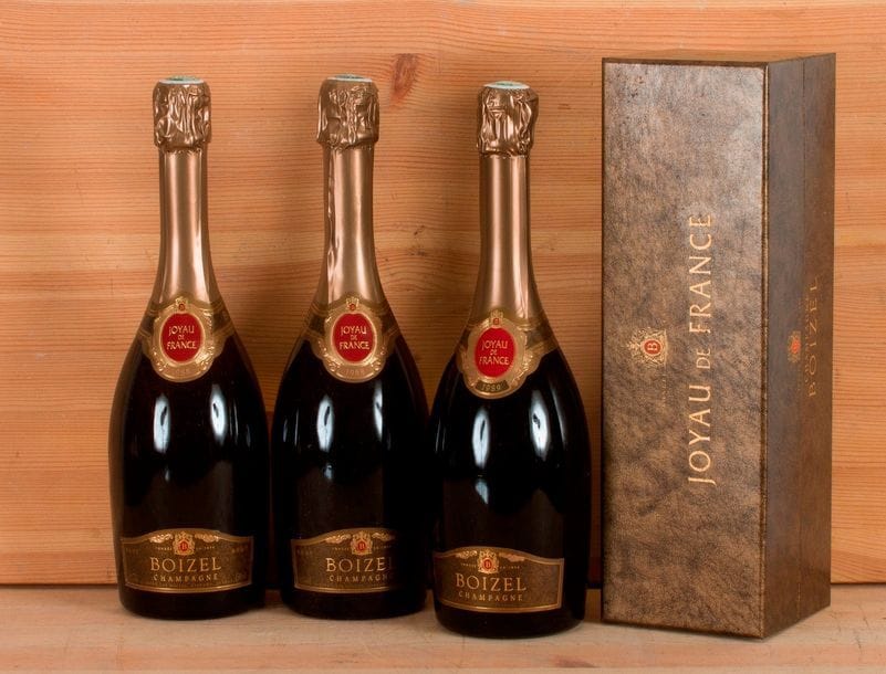 2 B CHAMPAGNE JOYAU DE FRANCE , Boizel, 1988 {CR}1 B CHAMPAGNE JOYAU DE FRANCE (Coffret), Boizel, 1989