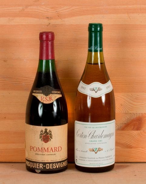1 B CORTON-CHARLEMAGNE (Grand Cru), Ravaut, 1983 {CR}1 B POMMARD (e.t.h.), Pasquier-Desvignes, VSR