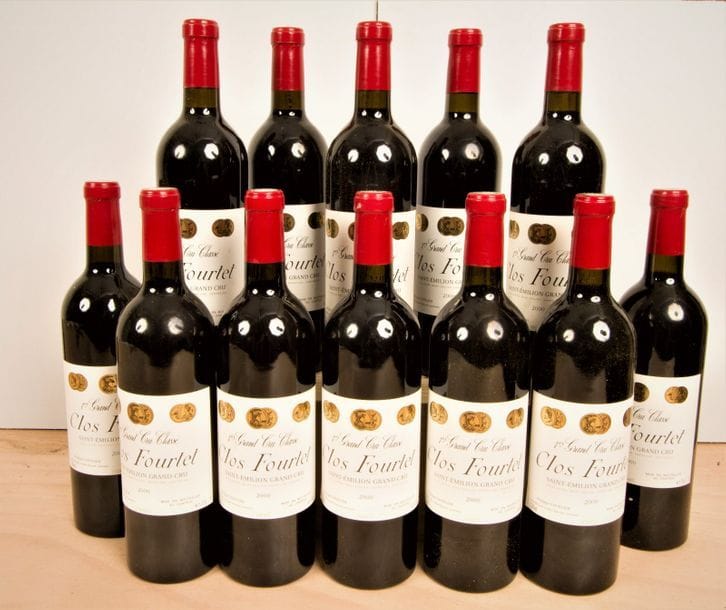 12 B CLOS FOURTET (Caisse Bois sale) 1 e.t. légères, GCC1B St Emilion, 2000
