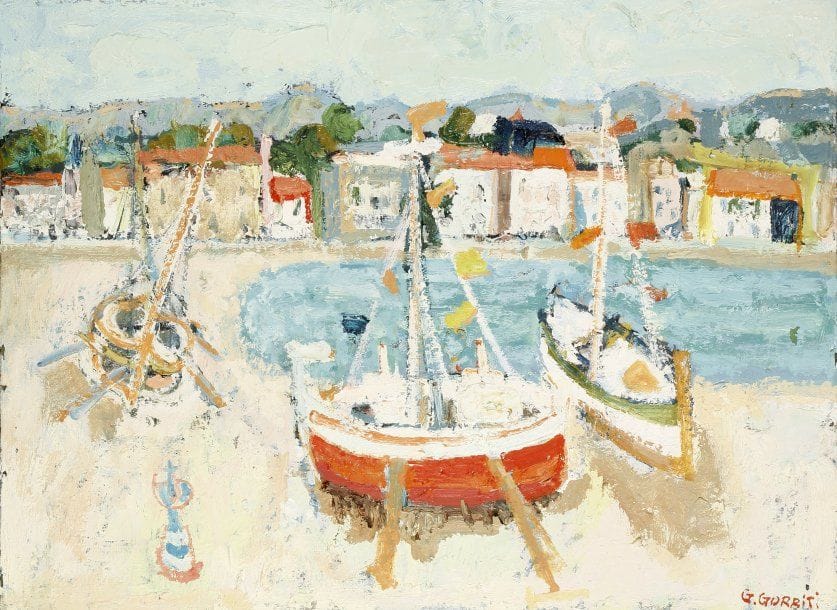 Gilles GORRITI (né en 1939)
Le port de plaisance..Huile sur toile..Signée en bas à droite..60 x 82 cm.