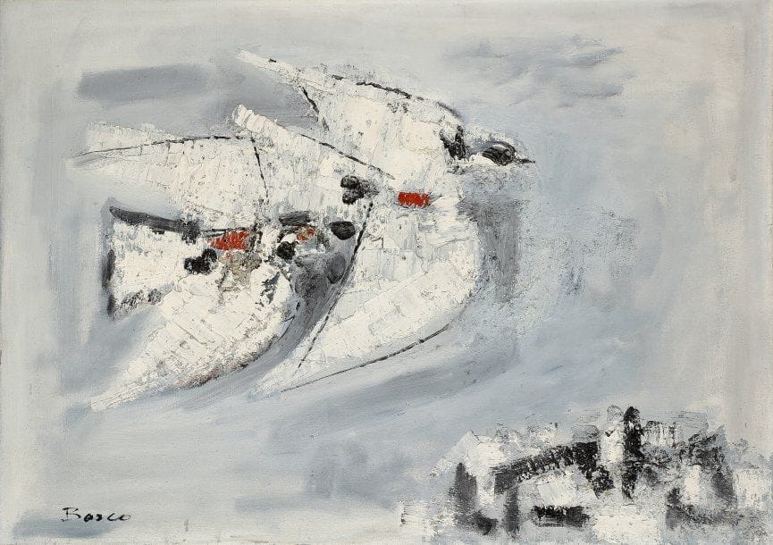 Pierre BOSCO (1909-1993)
L'oiseau.Huile sur toile..Signée en bas à gauche..65 x 93 cm..Provenance : Galerie Alex Maguy, Paris