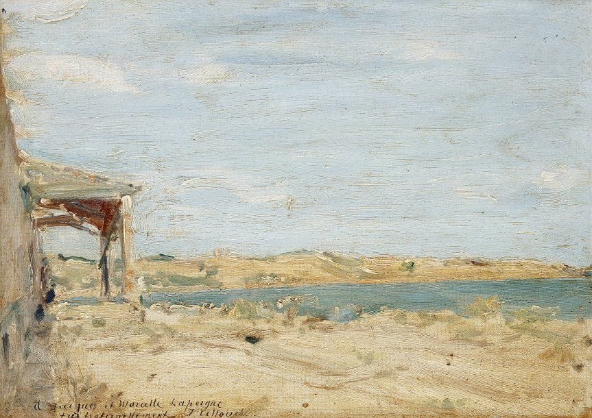 Jules LELLOUCHE (1903-1963)
Paysage méditerranéen.Huile sur toile..Signée et dédicacée en bas à gauche..22 x 31 cm.