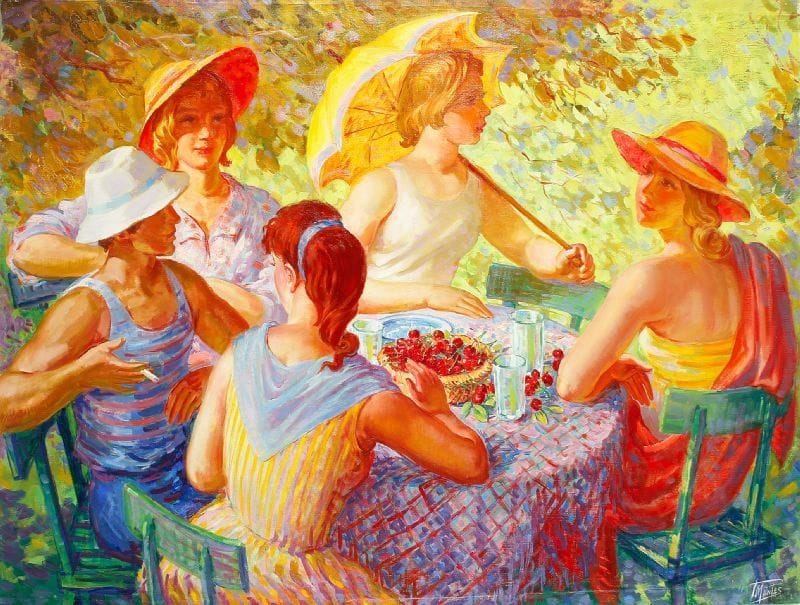 Paul MANTES (1921-2004)
Le gouté. Huile sur toile. Signée en bas à droite. 97 x 130 cm  