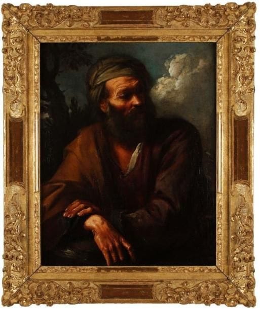 Attribué à Pier Francesco MOLA (1612 - 1666)
Portrait d'homme barbu Toile 89 x 74 cm.