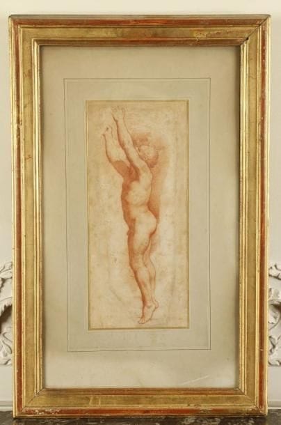 Ecole FRANCAISE du XIXe siècle
Académie d'homme Sanguine 41 x 12,5 cm.
