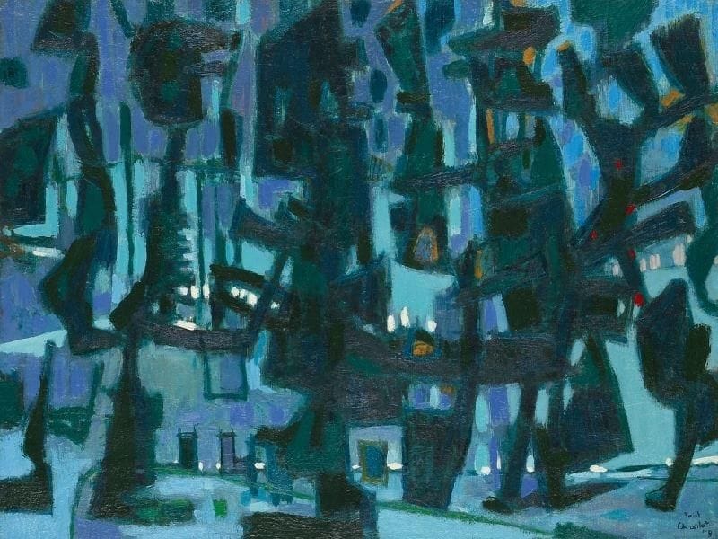 Paul CHARLOT (1906-1985)
La Frênaie, 1959 Huile sur toile. Signée et datée en bas à droite. Titrée au dos. 46 x 61 cm