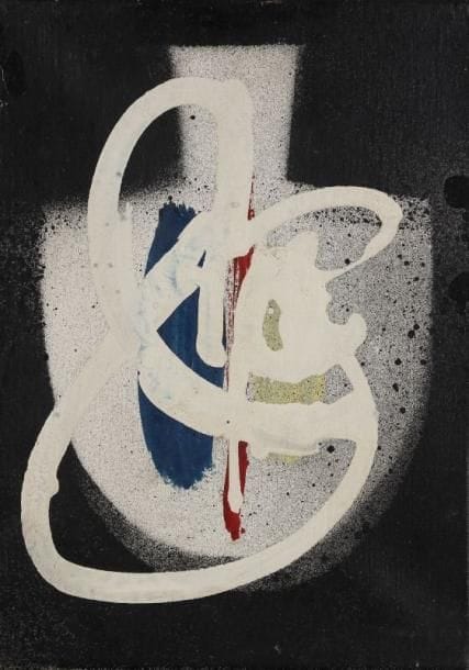 Ladislas KIJNO (né en 1921)
Visage, 1963 Acrylique sur toile. Non signée. 22 x 16 cm Provenance: collection Creuzevault