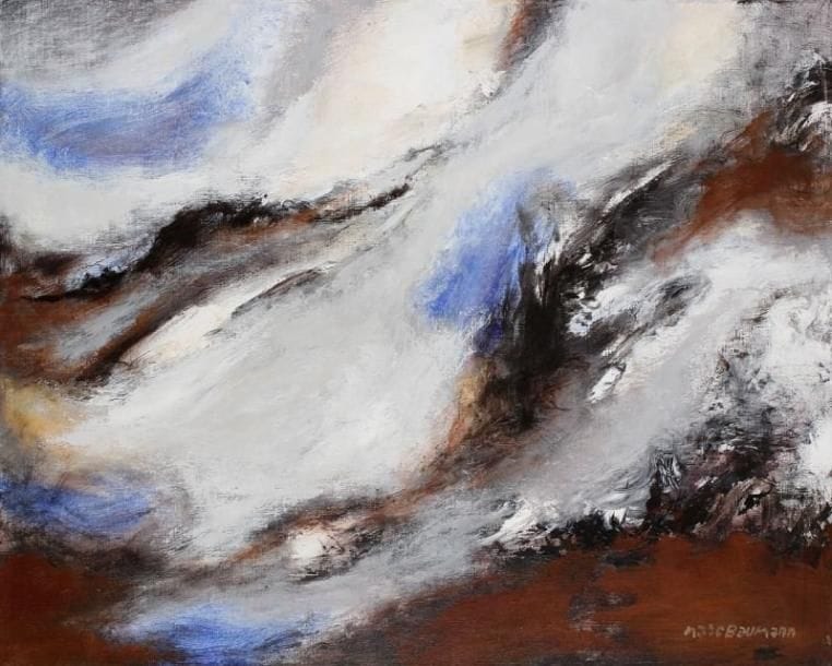Marc BAUMANN (né en 1921)
Clivages, 1999 Huile sur toile. Signée en bas à droite. Titrée et datée au dos. 65 x 81 cm